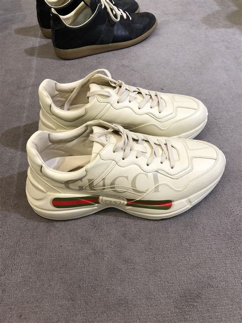 rhyton gucci sneakers replica|gucci rhyton distressed.